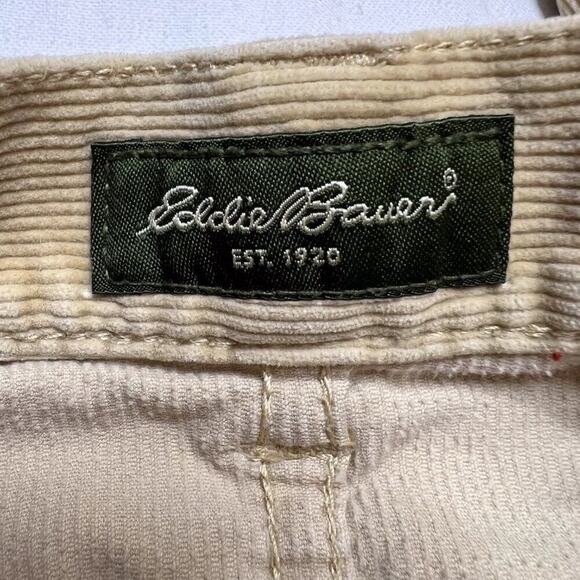 Eddie Bauer Corduroy Pants Boot Cut Cream Women's 4R Casual Outdoor Western - Picture 2 of 8